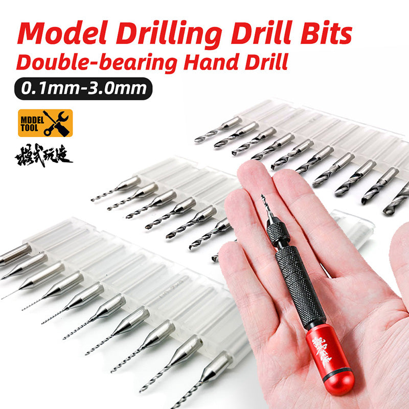 Double-bearing hand drill For Scale model building