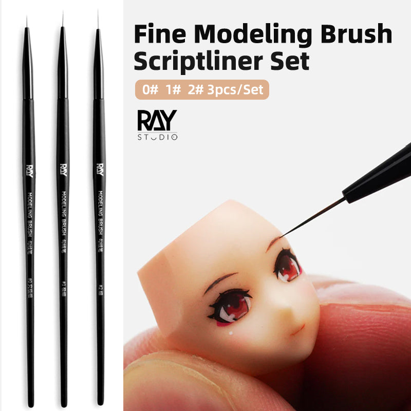 Modeling Brush Scriptliner Set – Hobbyist Choice