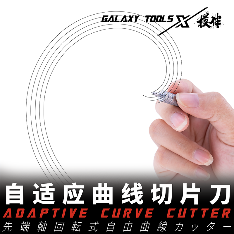 360° Rotating Adaptive Curve Cutting Tool