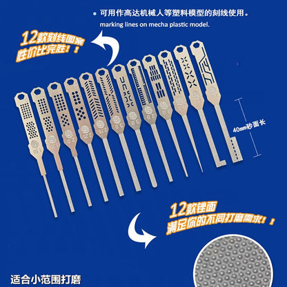 Precision Files with Engraving Guide