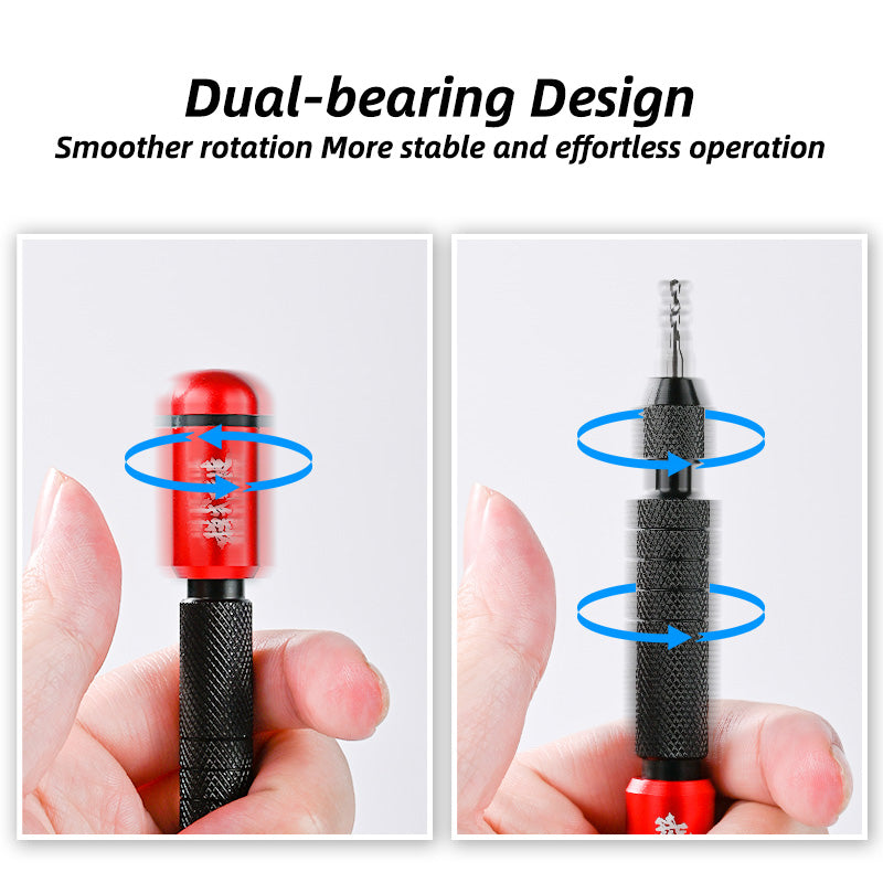 Double-bearing hand drill For Scale model building