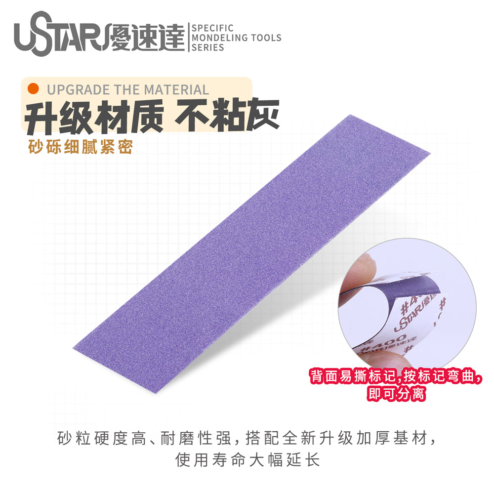 Durable Adhesive-Backed Sandpaper 20*75mm