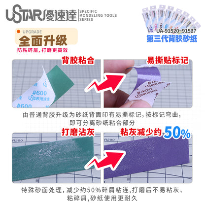 Durable Adhesive-Backed Sandpaper 20*75mm