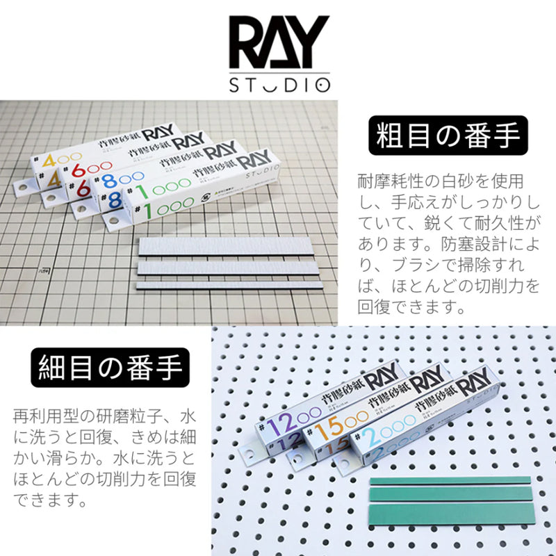 Pre-cut adhesive-backed sandpaper strips