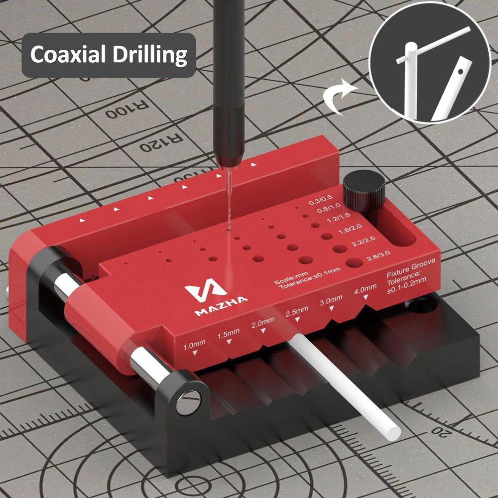 Locator For Coaxial And Through Holes Drilling
