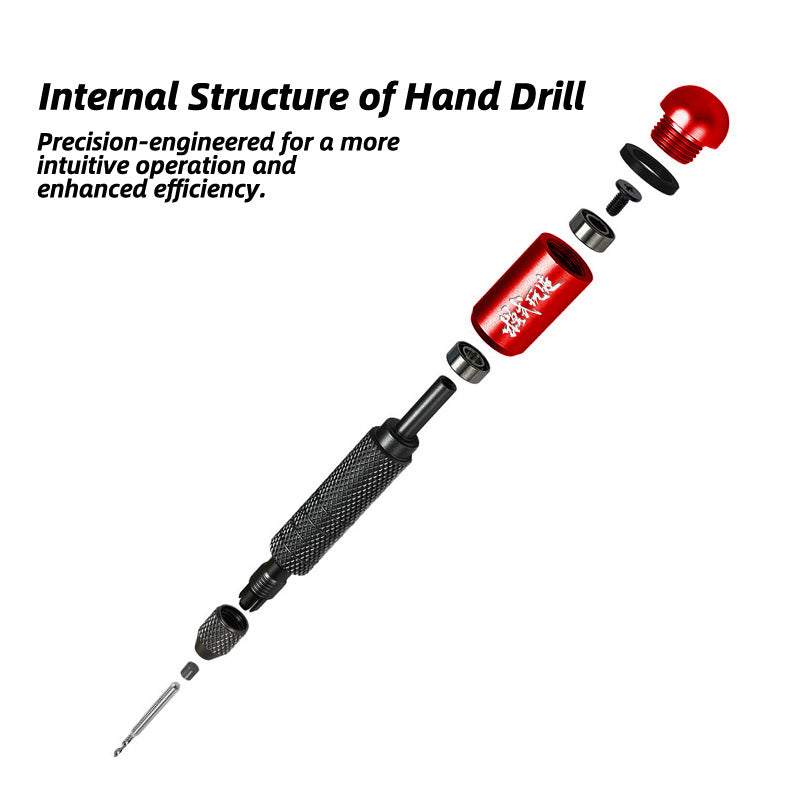 Double-bearing hand drill For Scale model building