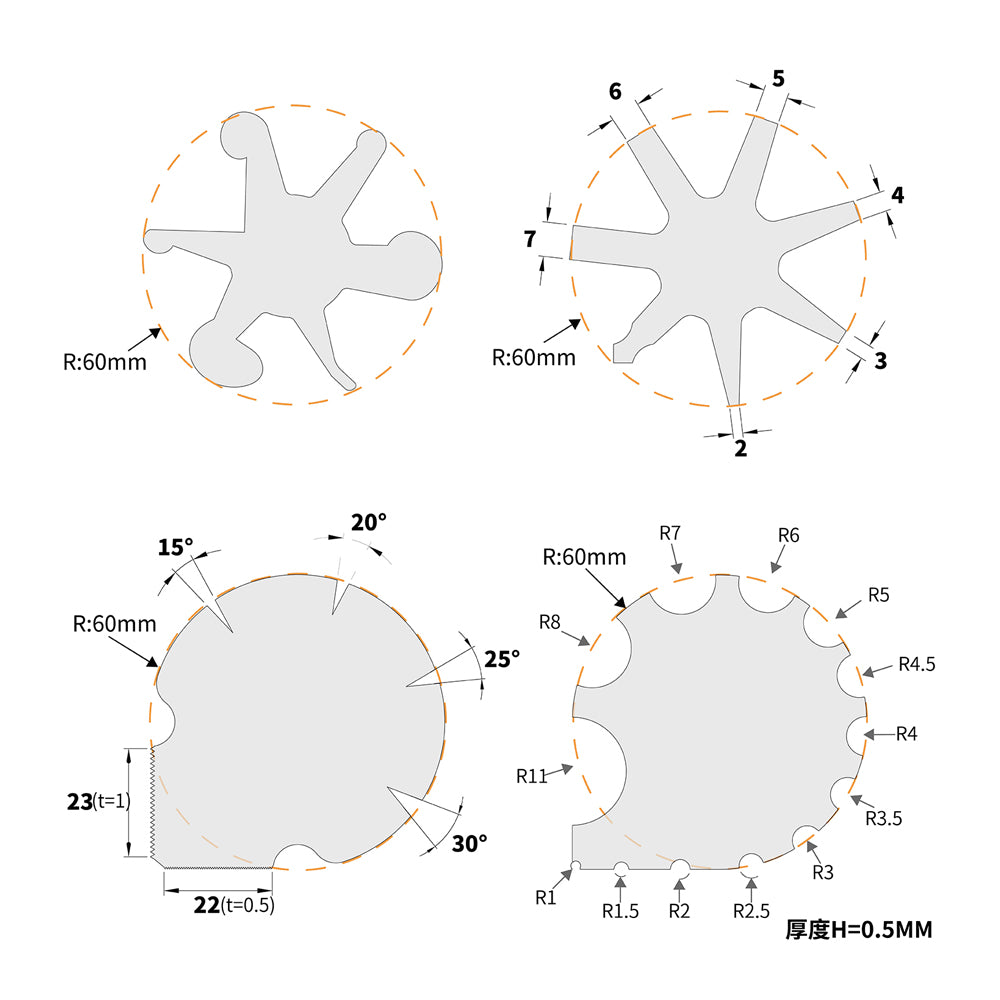Model Trimming Scraper Plate