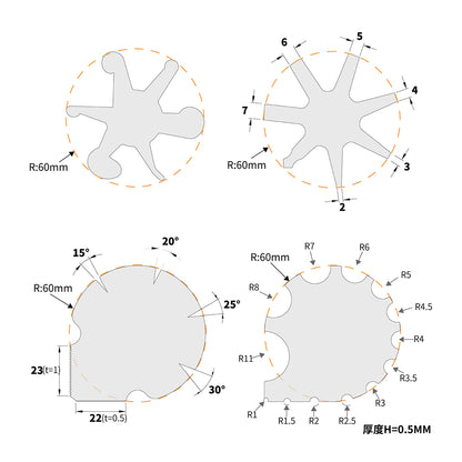Model Trimming Scraper Plate