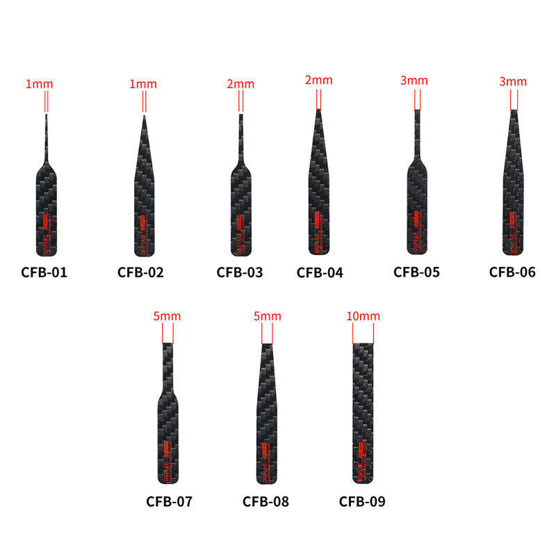 Fine tip Carbon Fiber Sanding Plates Set