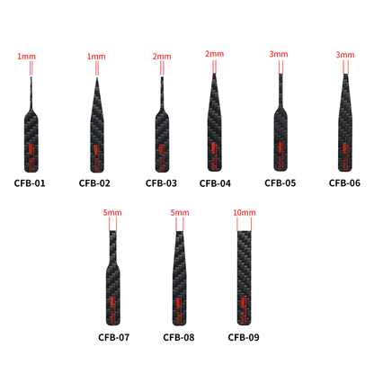 Fine tip Carbon Fiber Sanding Plates Set