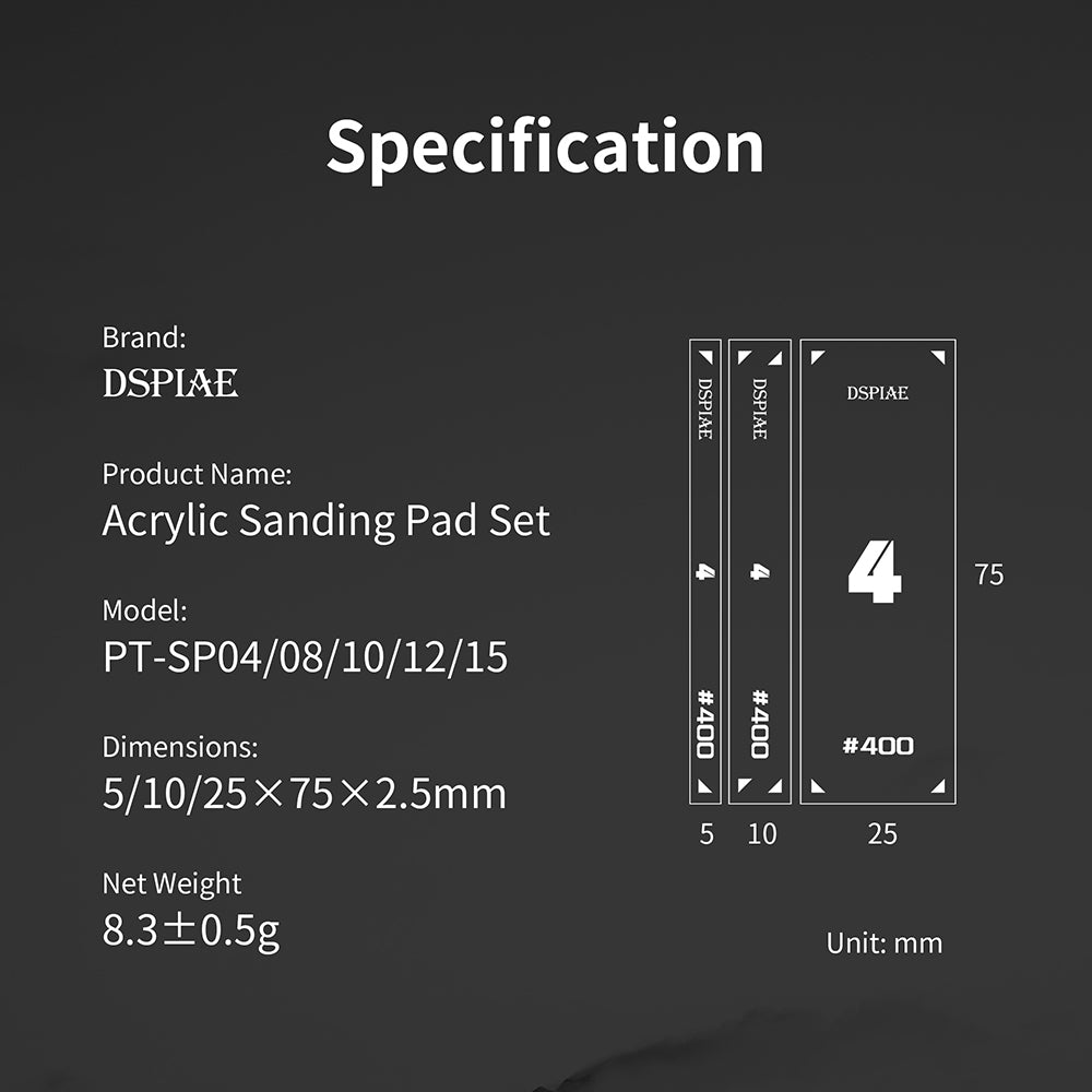 Acrylic Sanding Pad Set