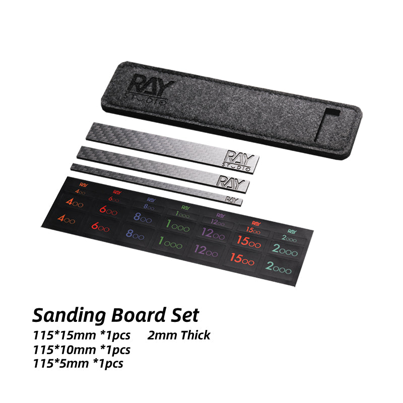 Pre-cut adhesive-backed sandpaper strips